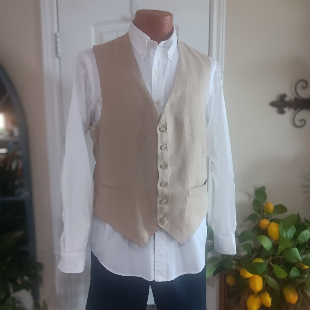 Tommy Hilfiger Vtg 6 Button Adjustable Back Vest